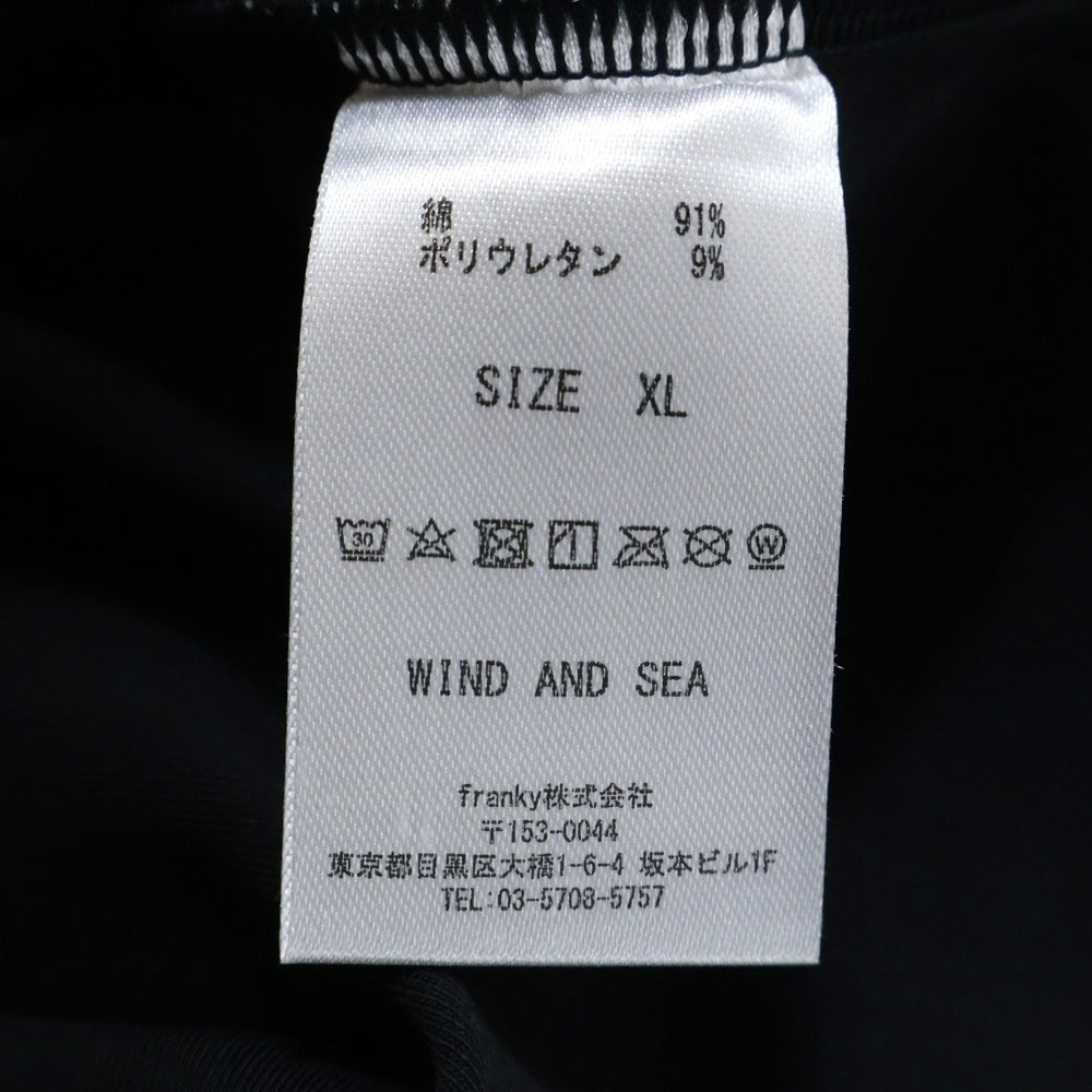 WIND AND SEA(ウィンダンシー) GET FIT BACK OVER H/S Top ゲットフィット バック プリント クルーネック オーバーサイズ 半袖Tシャツ カットソー ブラック WDS-GFB-03