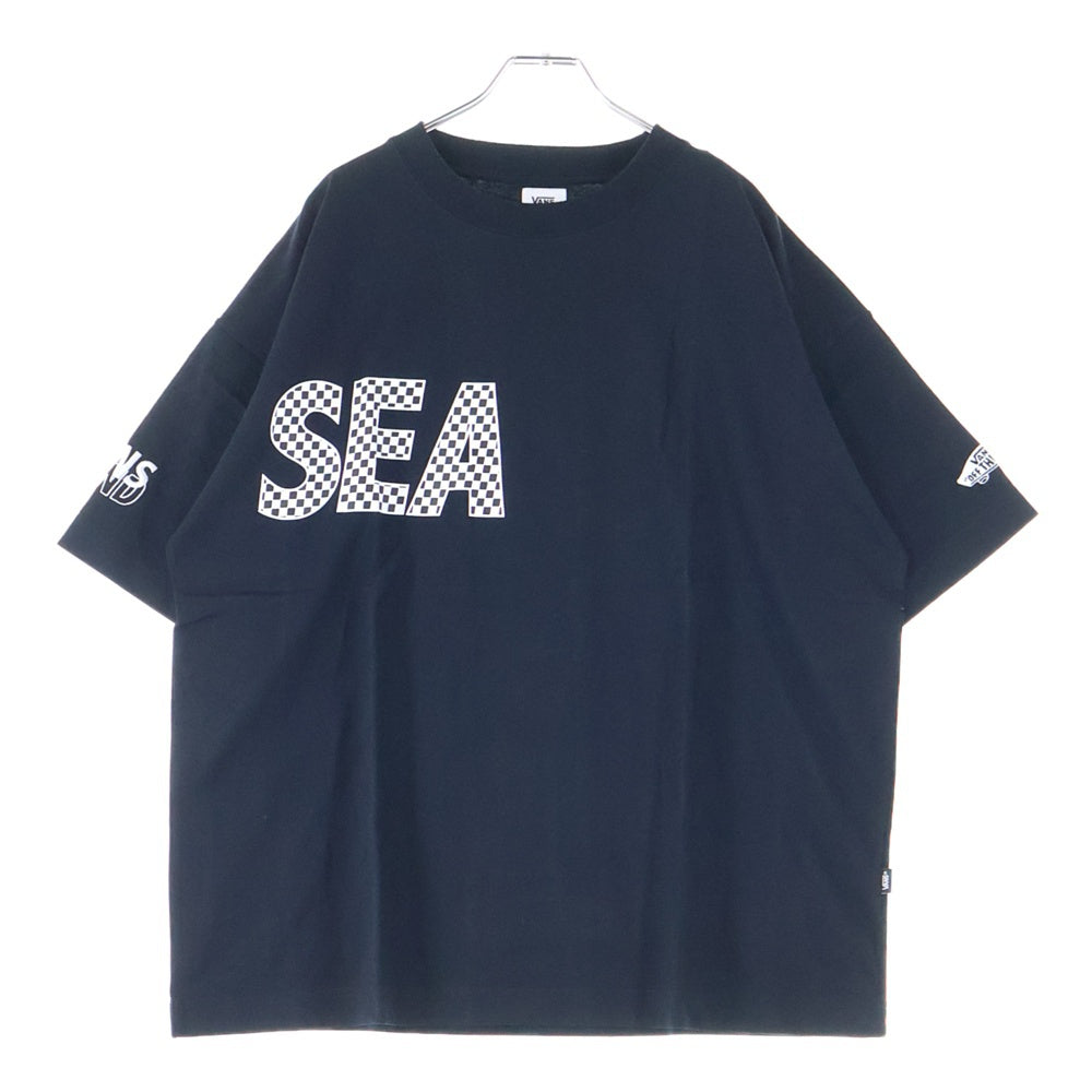 WIND AND SEA(ウィンダンシー) ×VANS CHECKERED FLAG S/S TEE バンズ チェッカー フラッグ クルーネック 半袖Tシャツ カットソー ブラック 122H1011599