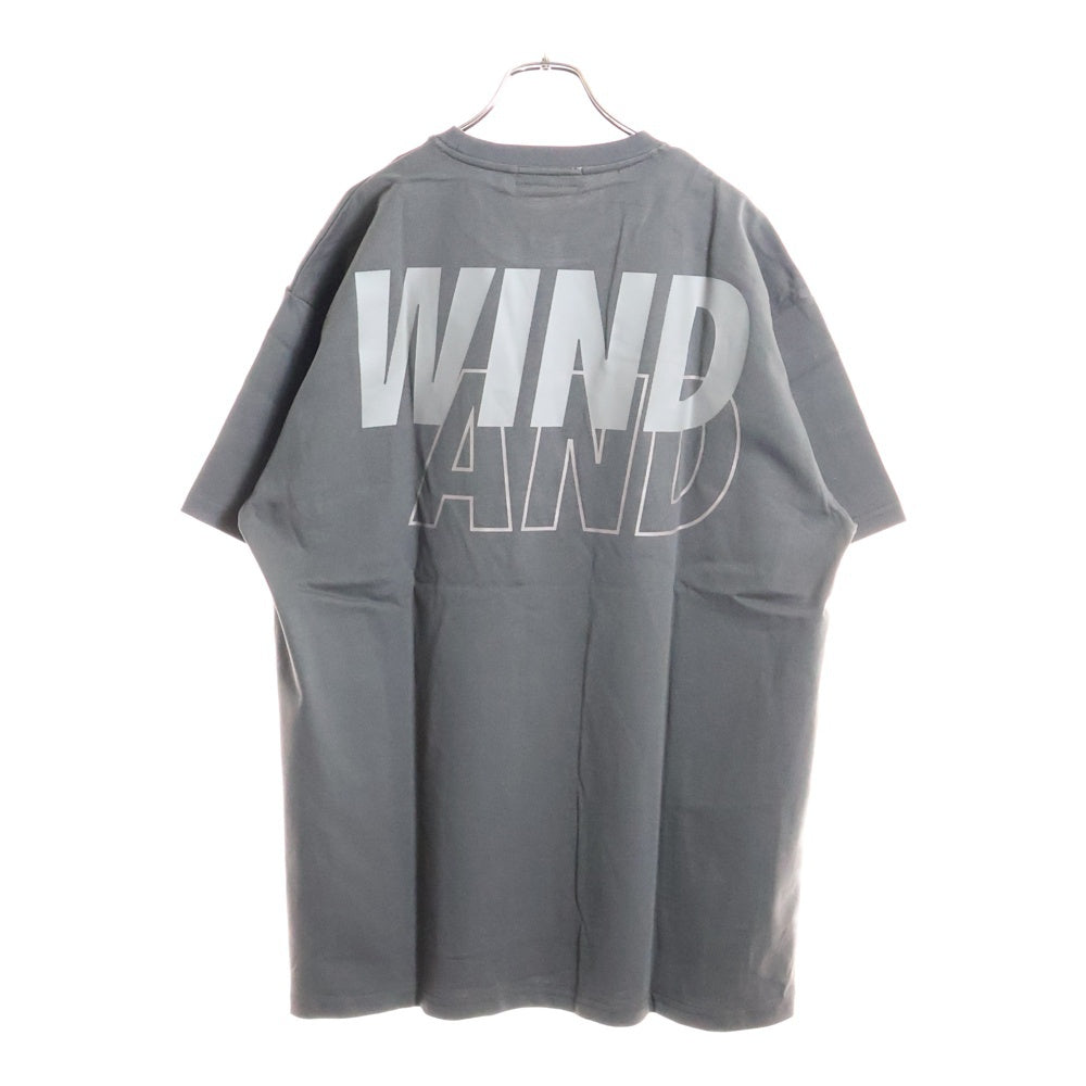 WIND AND SEA(ウィンダンシー) 22SS SEA S/S T-SHIRT ロゴプリント クルーネック 半袖Tシャツ カットソー グレー WDS-SEA-22S-02