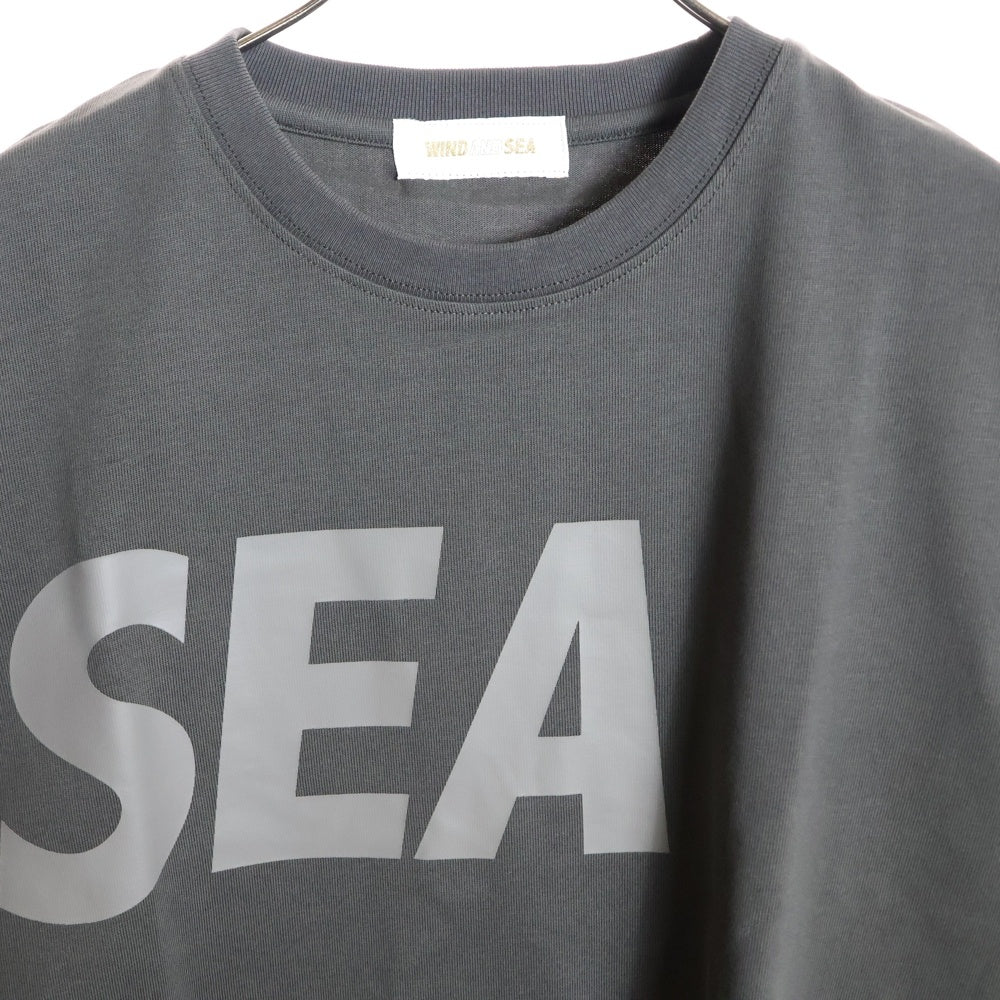 WIND AND SEA(ウィンダンシー) 22SS SEA S/S T-SHIRT ロゴプリント クルーネック 半袖Tシャツ カットソー グレー WDS-SEA-22S-02
