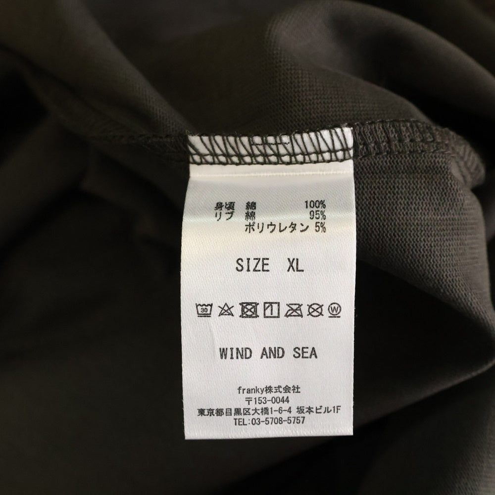 WIND AND SEA(ウィンダンシー) 22SS SEA S/S T-SHIRT ロゴプリント クルーネック 半袖Tシャツ カットソー グレー WDS-SEA-22S-02