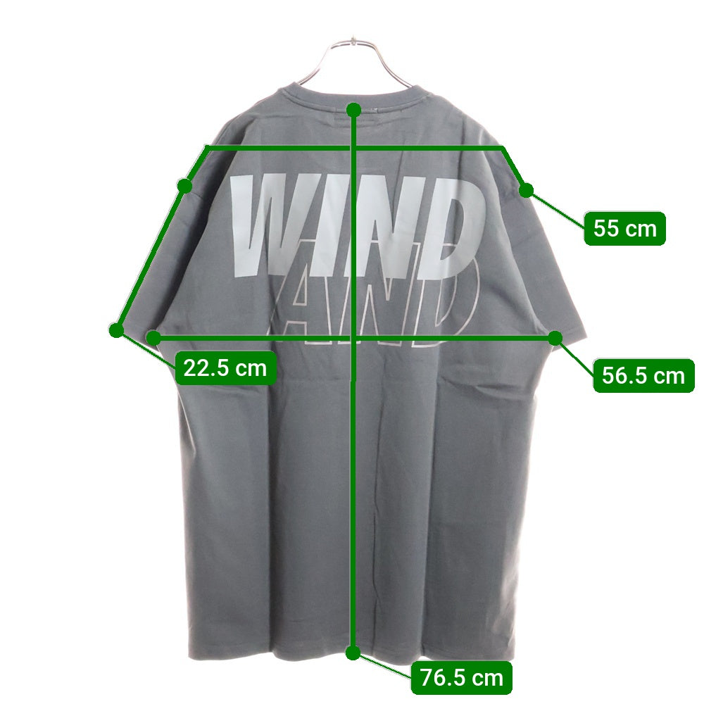 WIND AND SEA(ウィンダンシー) 22SS SEA S/S T-SHIRT ロゴプリント クルーネック 半袖Tシャツ カットソー グレー WDS-SEA-22S-02