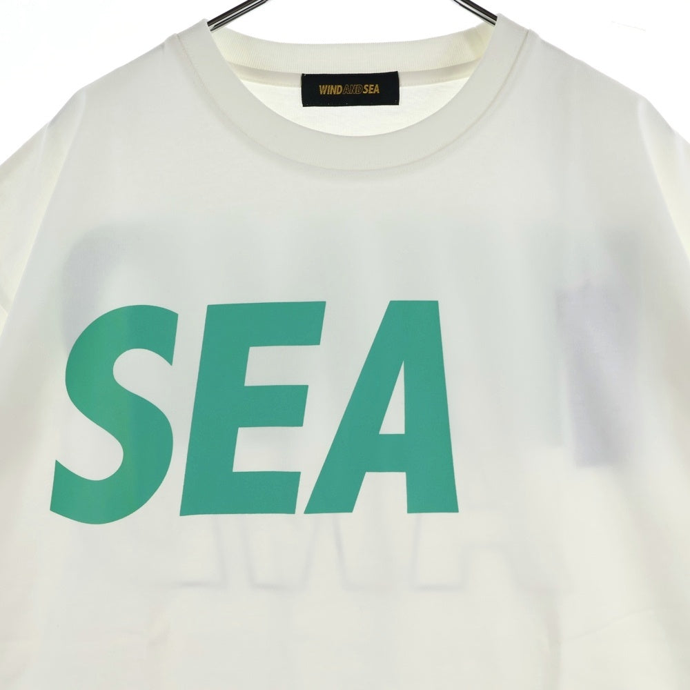 WIND AND SEA(ウィンダンシー) 22SS SEA S/S T-SHIRT ロゴプリント クルーネック 半袖Tシャツ カットソー ホワイト WDS-SEA-22S-02