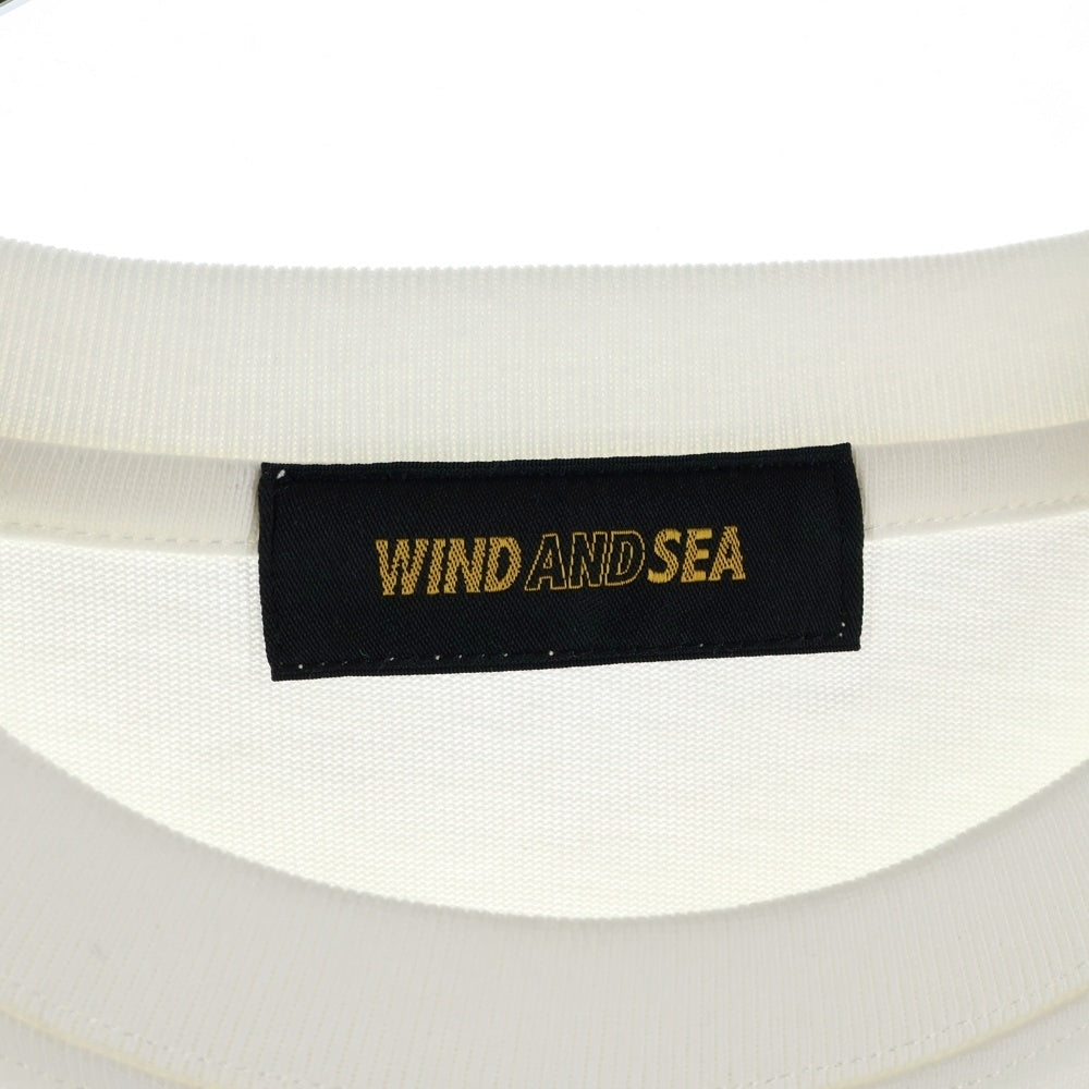 WIND AND SEA(ウィンダンシー) 22SS SEA S/S T-SHIRT ロゴプリント クルーネック 半袖Tシャツ カットソー ホワイト WDS-SEA-22S-02