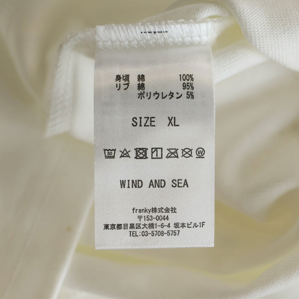 WIND AND SEA(ウィンダンシー) 22SS SEA S/S T-SHIRT ロゴプリント クルーネック 半袖Tシャツ カットソー ホワイト WDS-SEA-22S-02