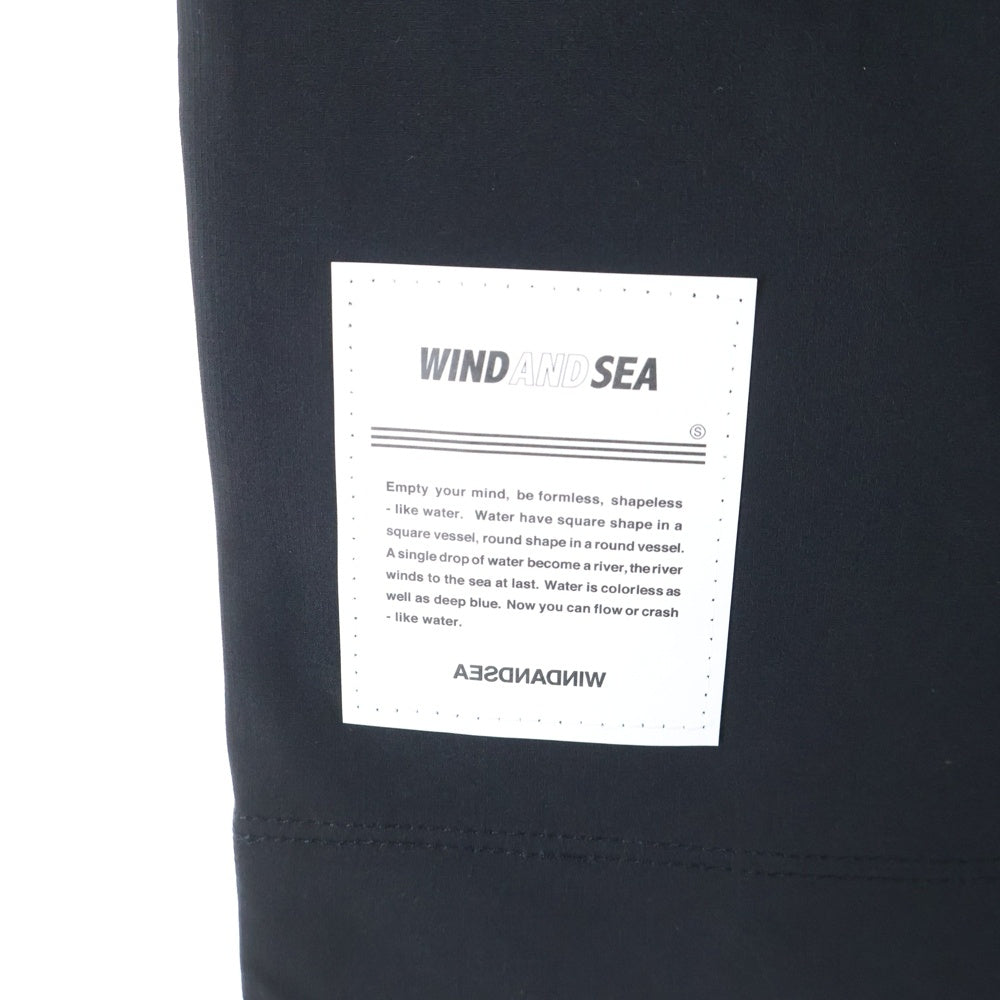 WIND AND SEA(ウィンダンシー) MILITARY T-SHIRT ロゴプリント ミリタリー クルーネック 半袖Tシャツ カットソー ブラック WDS-CS-353
