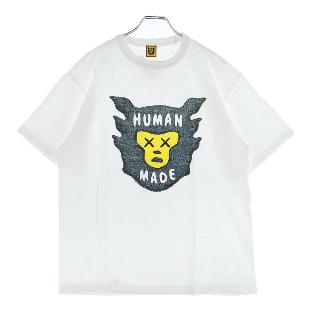 HUMAN MADE(ヒューマンメイド) 21SS ×KAWS T-SHIRT カウズ デザイン プリント クルーネック 半袖Tシャツ カットソー ホワイト XX22TE003 L
