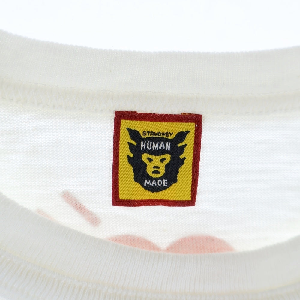 HUMAN MADE(ヒューマンメイド) 21SS ×KAWS T-SHIRT カウズ デザイン プリント クルーネック 半袖Tシャツ カットソー ホワイト XX22TE003 L