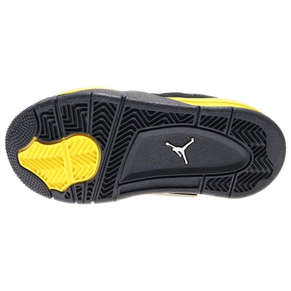 NIKE(ナイキ) AIR JORDAN 4 RETRO PS THUNDER エア ジョーダン 4 レトロ サンダー ローカットスニーカー ブラック/イエロー US11C/17cm BQ7669-017