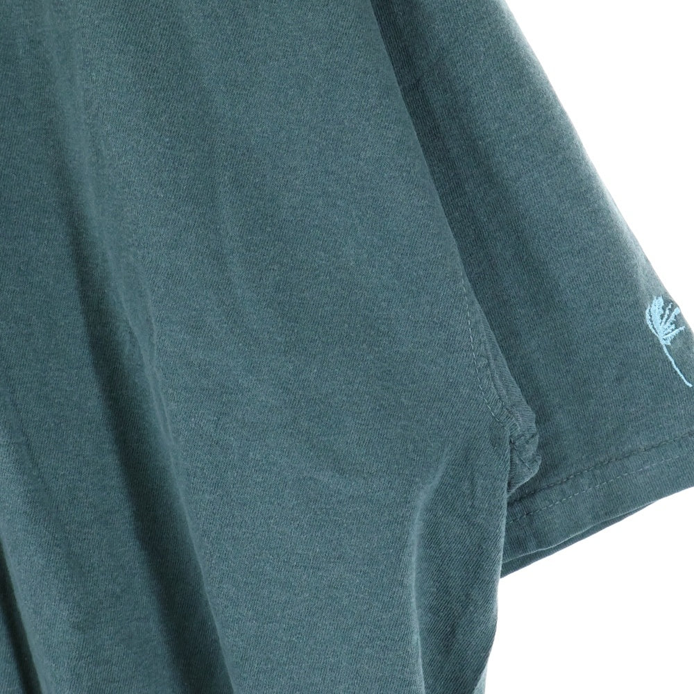 WIND AND SEA(ウィンダンシー) ×PEANUTS Snoopy Tee ピーナッツ ロゴ刺繍 キャラクタープリント クルーネック 半袖Tシャツ カットソー グリーン WDS-PEANUTS-14