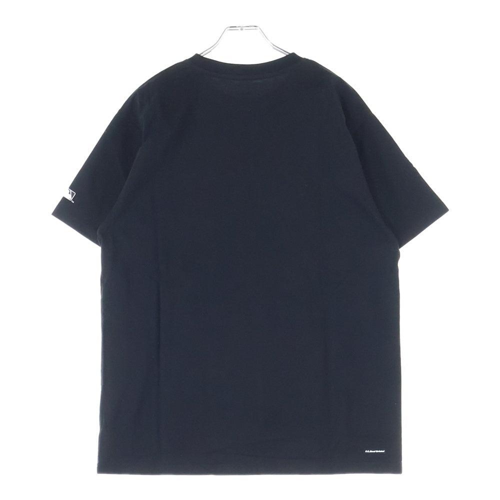 F.C.R.B./F.C.Real Bristol/FCRB(エフシーアールビー/エフシーレアルブリストル) 21AW MLB TOUR BW TEAM TEE MLBツアー チーム刺繍 クルーネック 半袖Tシャツ カットソー ブラック FCRB-212115