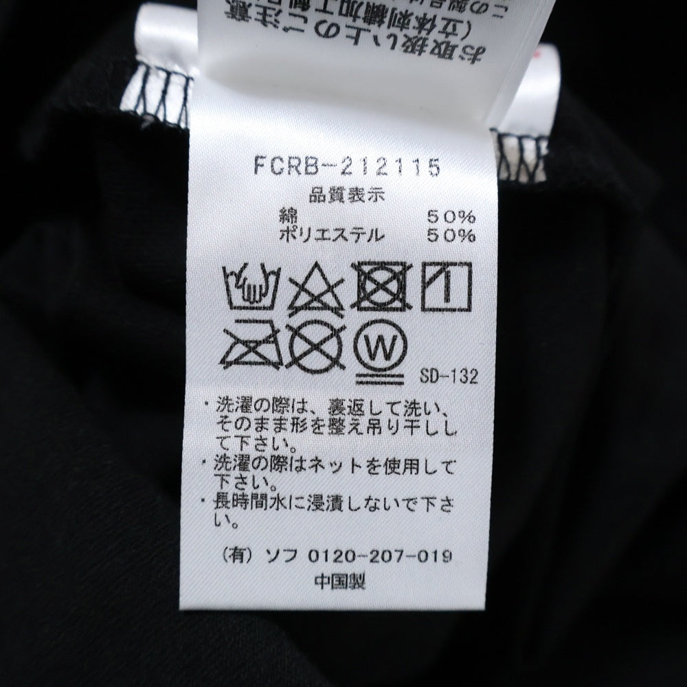 F.C.R.B./F.C.Real Bristol/FCRB(エフシーアールビー/エフシーレアルブリストル) 21AW MLB TOUR BW TEAM TEE MLBツアー チーム刺繍 クルーネック 半袖Tシャツ カットソー ブラック FCRB-212115
