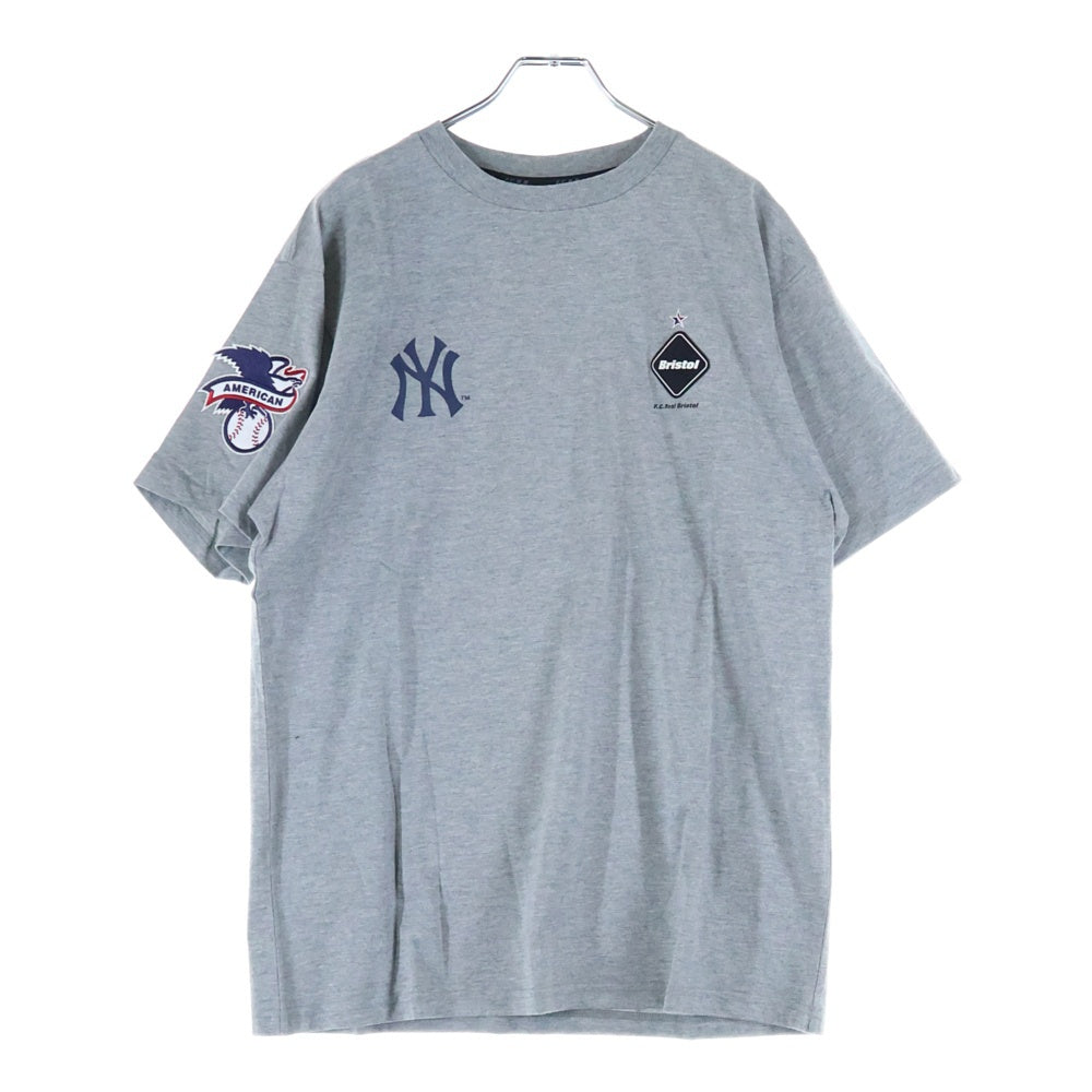 F.C.R.B./F.C.Real Bristol/FCRB(エフシーアールビー/エフシーレアルブリストル) 21AW MLB TOUR MATCH TEE MLBツアー フロントロゴ クルーネック 半袖Tシャツ カットソー グレー FCRB-212022