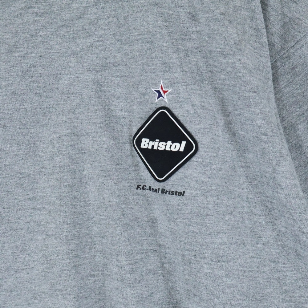 F.C.R.B./F.C.Real Bristol/FCRB(エフシーアールビー/エフシーレアルブリストル) 21AW MLB TOUR MATCH TEE MLBツアー フロントロゴ クルーネック 半袖Tシャツ カットソー グレー FCRB-212022