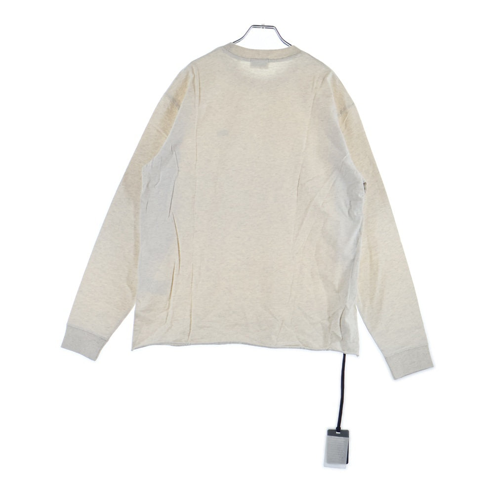KITH(キス) LAX LONG-SLEEVE TEE パイルロゴ プリント クルーネック ロングスリーブ 長袖Tシャツ カットソー アイボリー KH3906