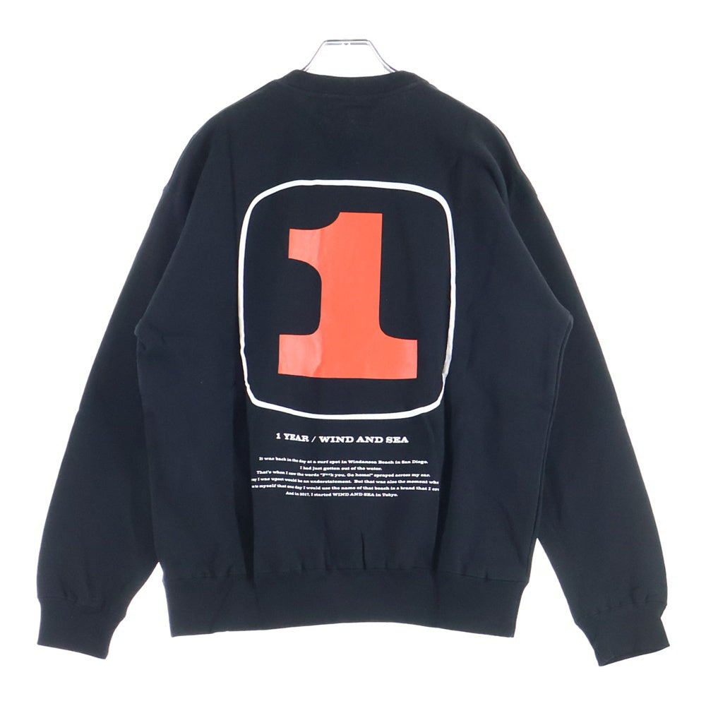 WIND AND SEA(ウィンダンシー) NAKAMEGURO 1ST ANNIV SWEAT SHIRT 中目黒 1周年 長袖ロングスリーブ クルーネック スウェット ブラック