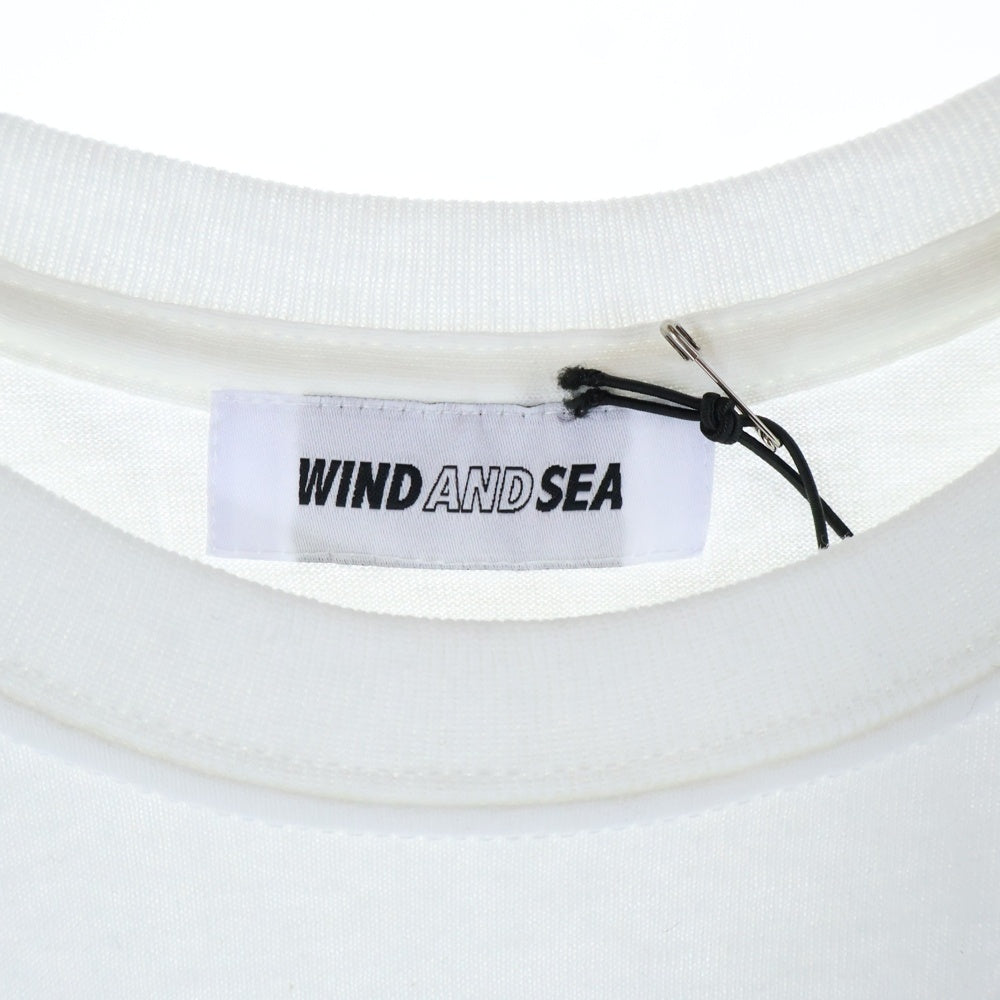 WIND AND SEA(ウィンダンシー) 19AW COLOR SEA T-SHIRT カラー ペイント ロゴ プリント クルーネック 半袖Tシャツ カットソー ホワイト WDS-19A-CS-01