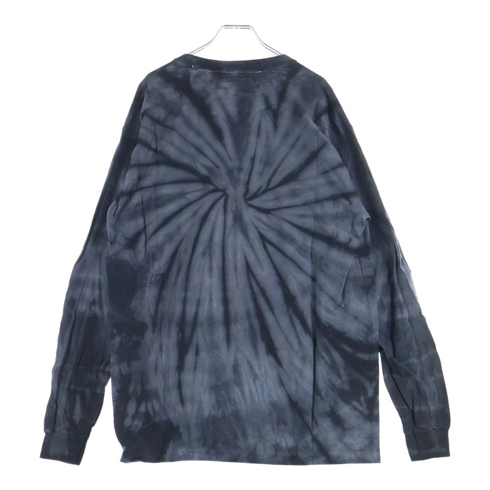 WIND AND SEA(ウィンダンシー) TYE-DYE LONG T タイダイ柄 クルーネック ロングスリーブ 長袖Tシャツ カットソー ブラック/グレー WDS-AMRG-02