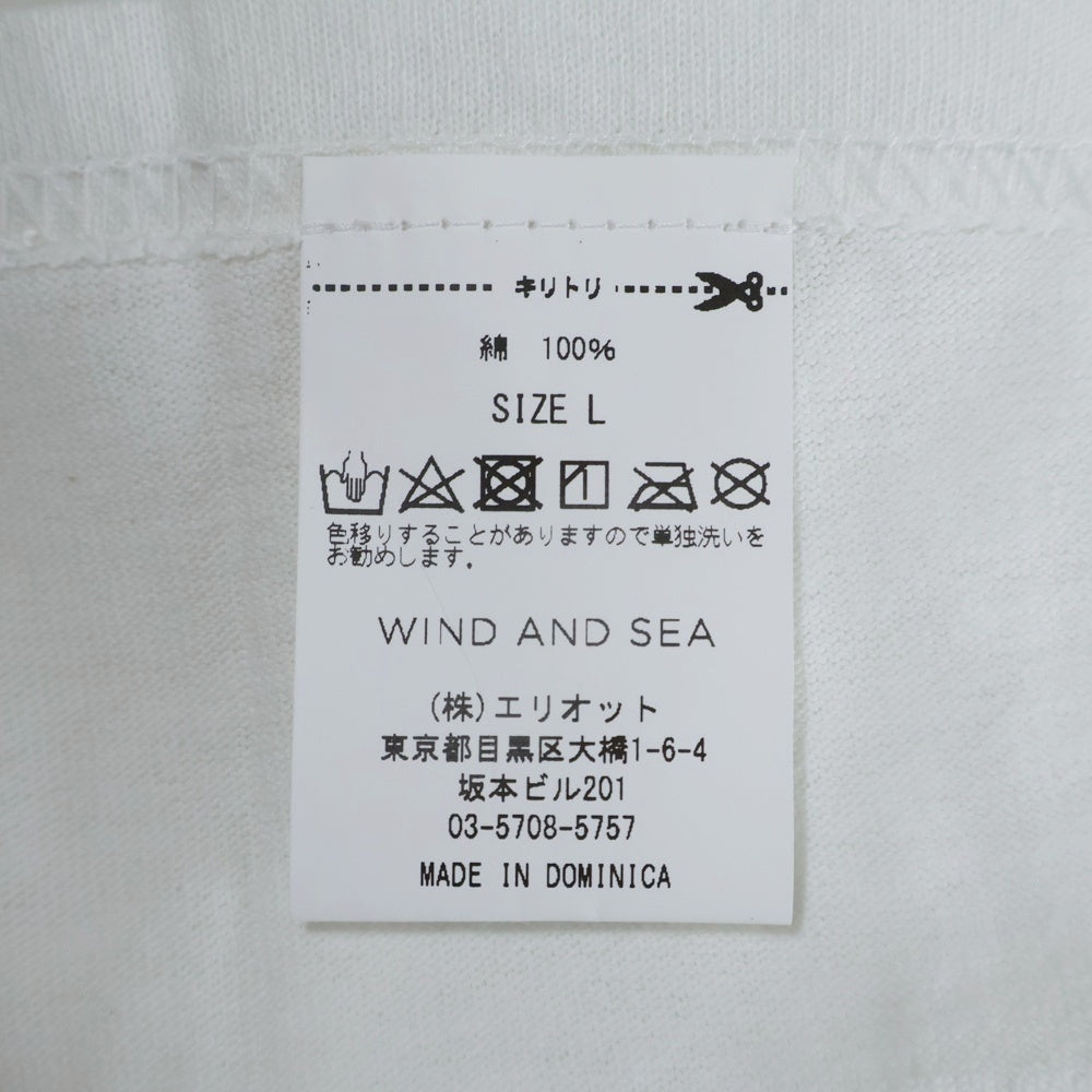 WIND AND SEA(ウィンダンシー) ×CASETIFY WDS INVERT T-SHIRT ケースティファイ ロゴプリント クルーネック 半袖Tシャツ カットソー ホワイト WDS-CSTF-07