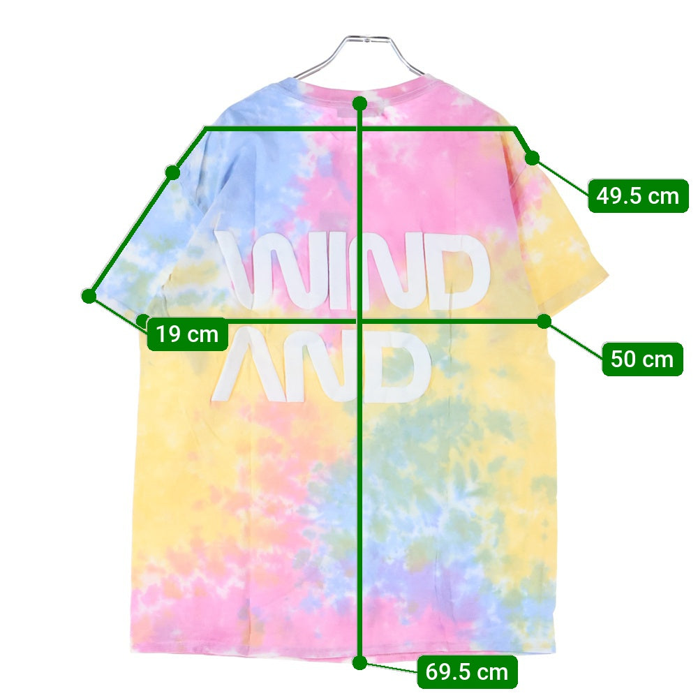 WIND AND SEA(ウィンダンシー) SEA SPC TIE-DYE T-SHIRT タイダイ柄 ロゴプリント クルーネック 半袖Tシャツ カットソー ピンク WDS-CS-225