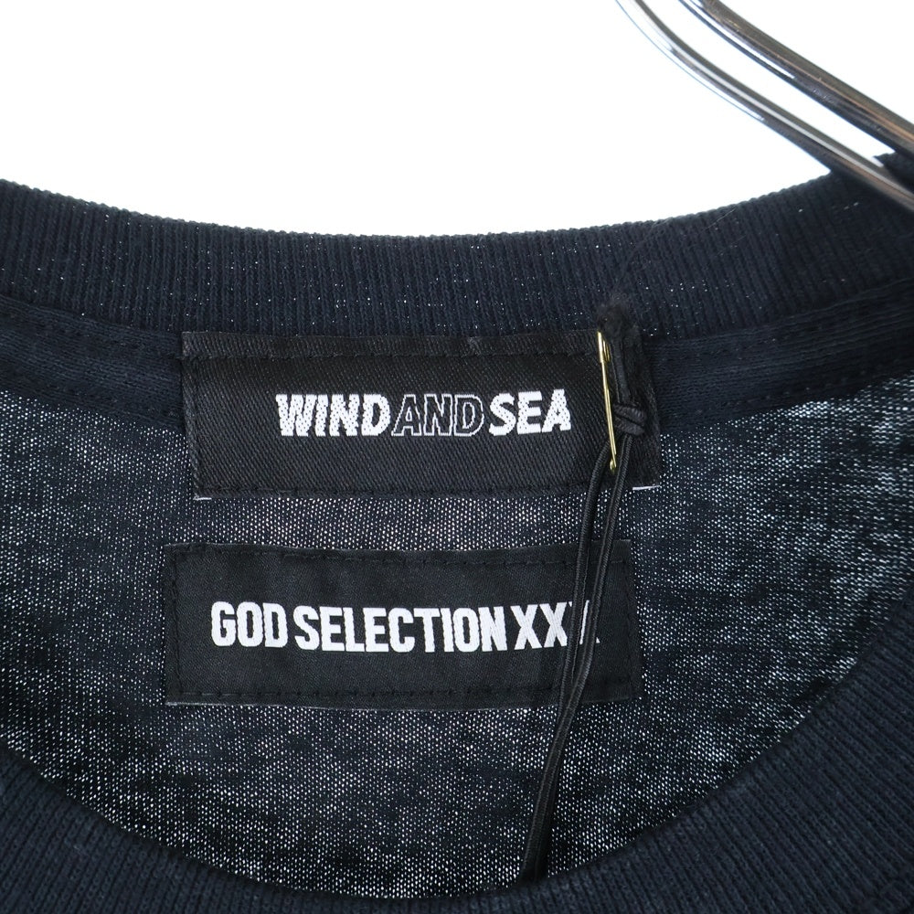 WIND AND SEA(ウィンダンシー) ×GOD SELECTION XXX WDS×XXX circle-xxx T-SHIRT ゴッドセレクション サークルロゴ プリント クルーネック 半袖Tシャツ カットソー ブラック WDS-XXX-02