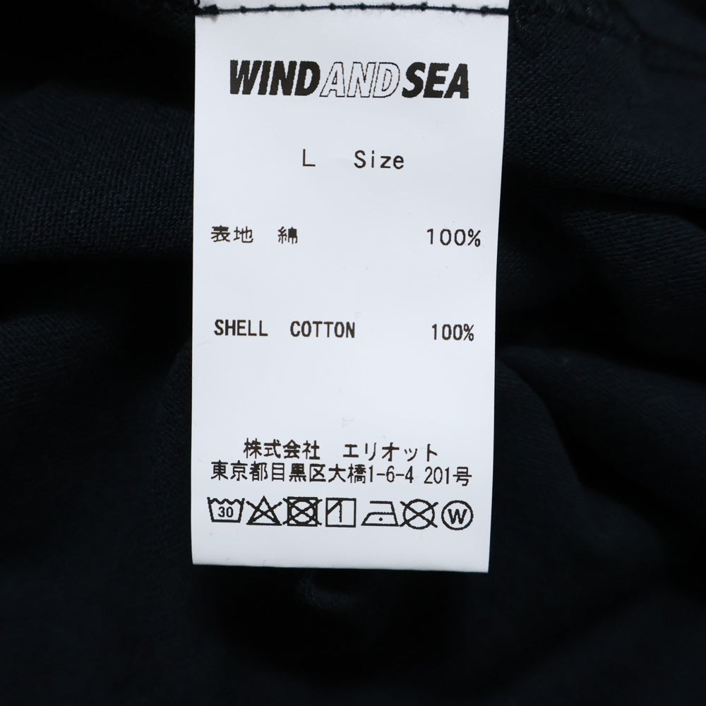 WIND AND SEA(ウィンダンシー) ×GOD SELECTION XXX WDS×XXX circle-xxx T-SHIRT ゴッドセレクション サークルロゴ プリント クルーネック 半袖Tシャツ カットソー ブラック WDS-XXX-02