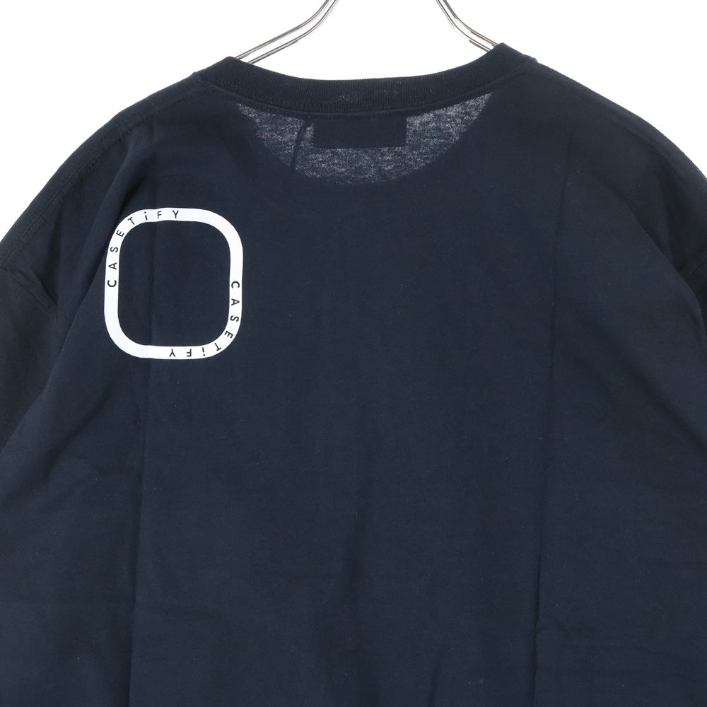 WIND AND SEA(ウィンダンシー) ×CASETIFY WDS INVERT T-SHIRT ケースティファイ ロゴプリント クルーネック 半袖Tシャツ カットソー ブラック WDS-CSTF-03