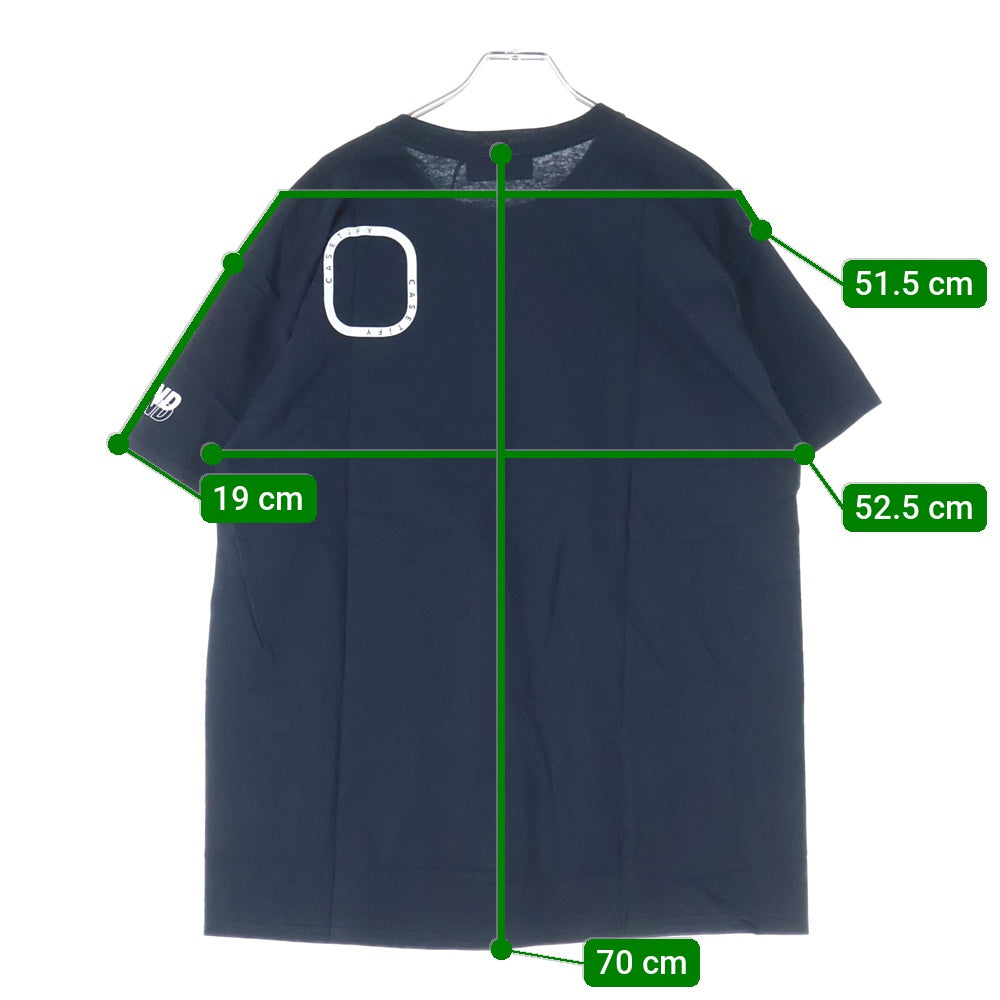 WIND AND SEA(ウィンダンシー) ×CASETIFY WDS INVERT T-SHIRT ケースティファイ ロゴプリント クルーネック 半袖Tシャツ カットソー ブラック WDS-CSTF-03
