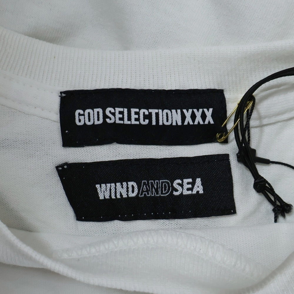 WIND AND SEA(ウィンダンシー) ×GOD SELECTION XXX WDS monogram T-SHIRT ゴッドセレクション モノグラム ロゴプリント クルーネック 半袖Tシャツ カットソー ホワイト XXX-WDS-05