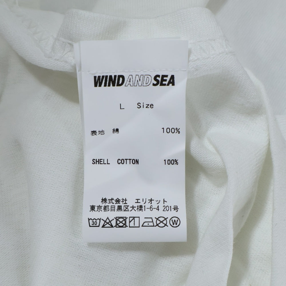 WIND AND SEA(ウィンダンシー) ×GOD SELECTION XXX WDS monogram T-SHIRT ゴッドセレクション モノグラム ロゴプリント クルーネック 半袖Tシャツ カットソー ホワイト XXX-WDS-05
