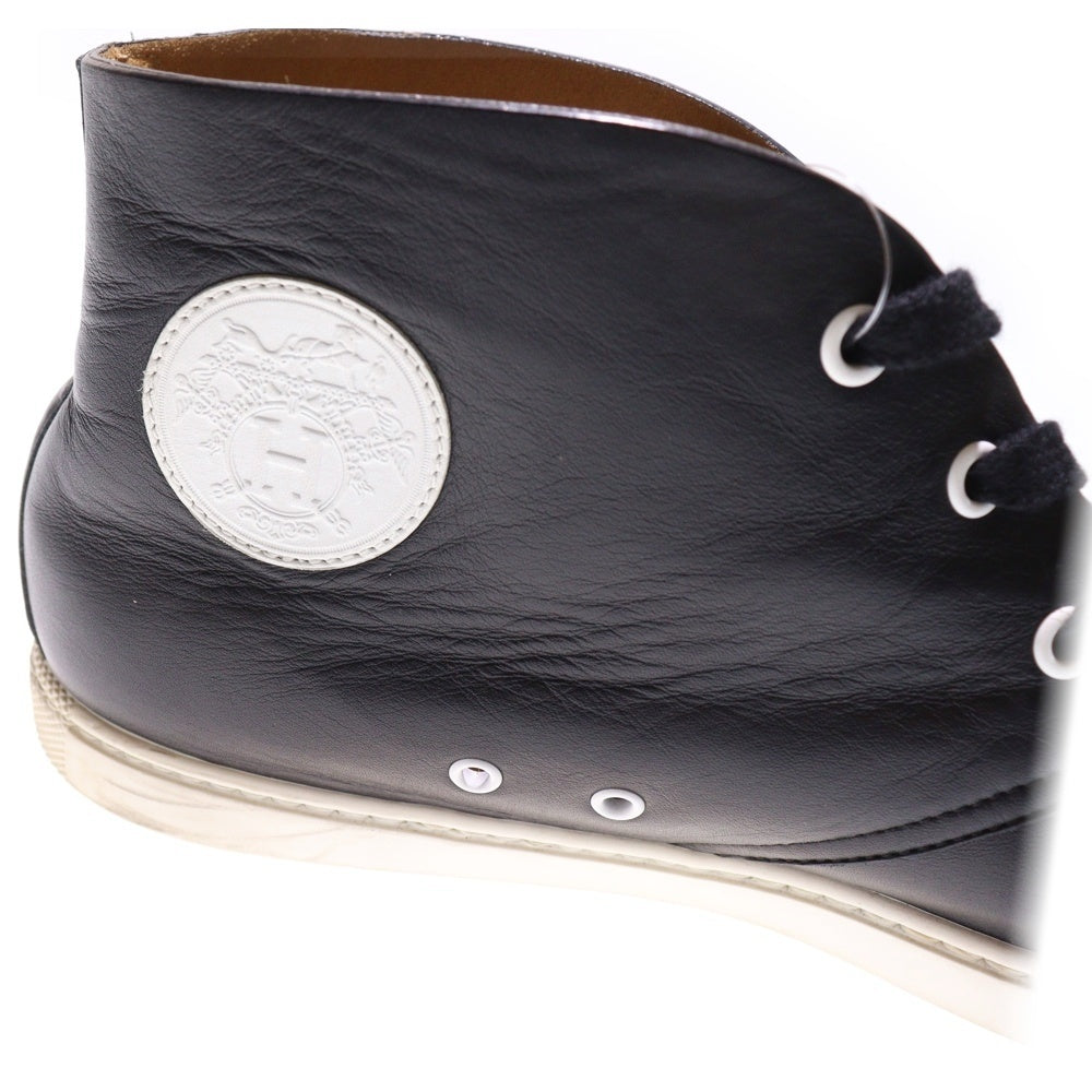 HERMES(エルメス) エクスリブリス レザー レースアップ ローカットスニーカー ブラック