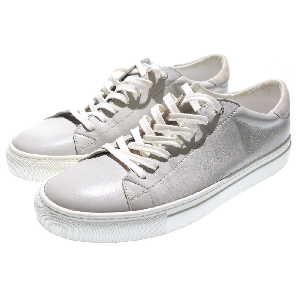 JOSEPH HOMME(ジョセフオム) スムースレザー ローカットスニーカー グレー/ホワイト