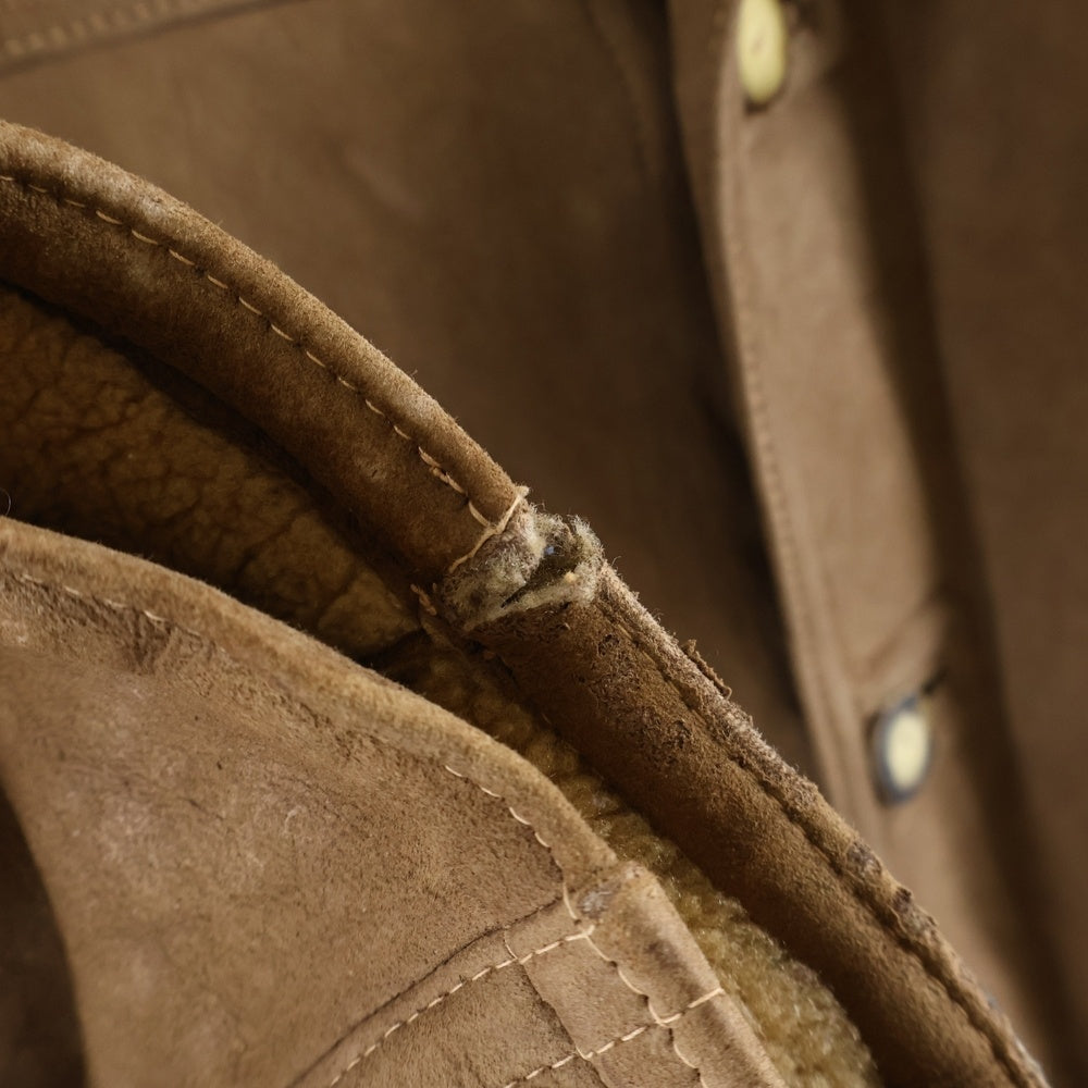 Abercrombie&Fitch(アバクロンビーアンドフィッチ) 60‐70S VINTAGE ヴィンテージ ムートン レザー コート ベージュ