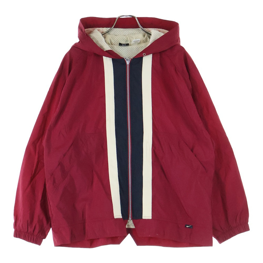 NIKE(ナイキ) 90S VINTAGE ラインデザイン ナイロン ジップアップ トラックジャケット レッド