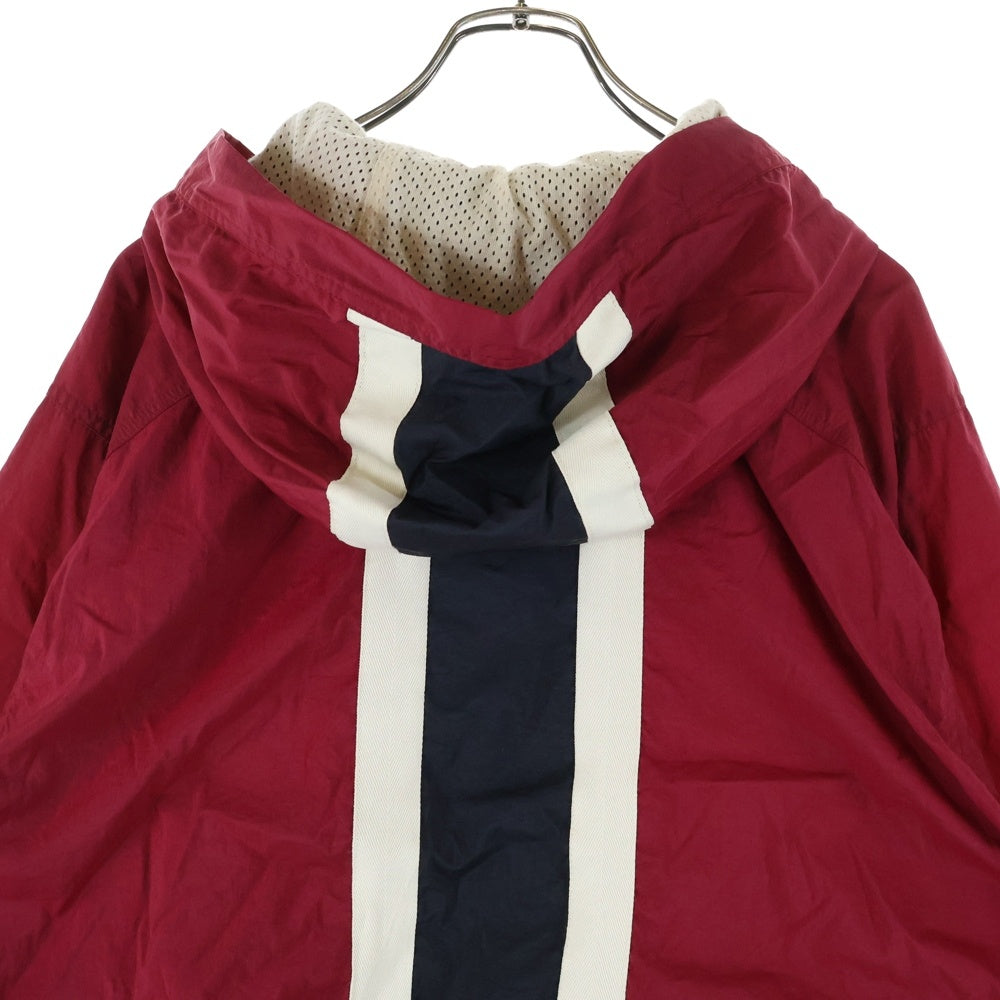 NIKE(ナイキ) 90S VINTAGE ラインデザイン ナイロン ジップアップ トラックジャケット レッド