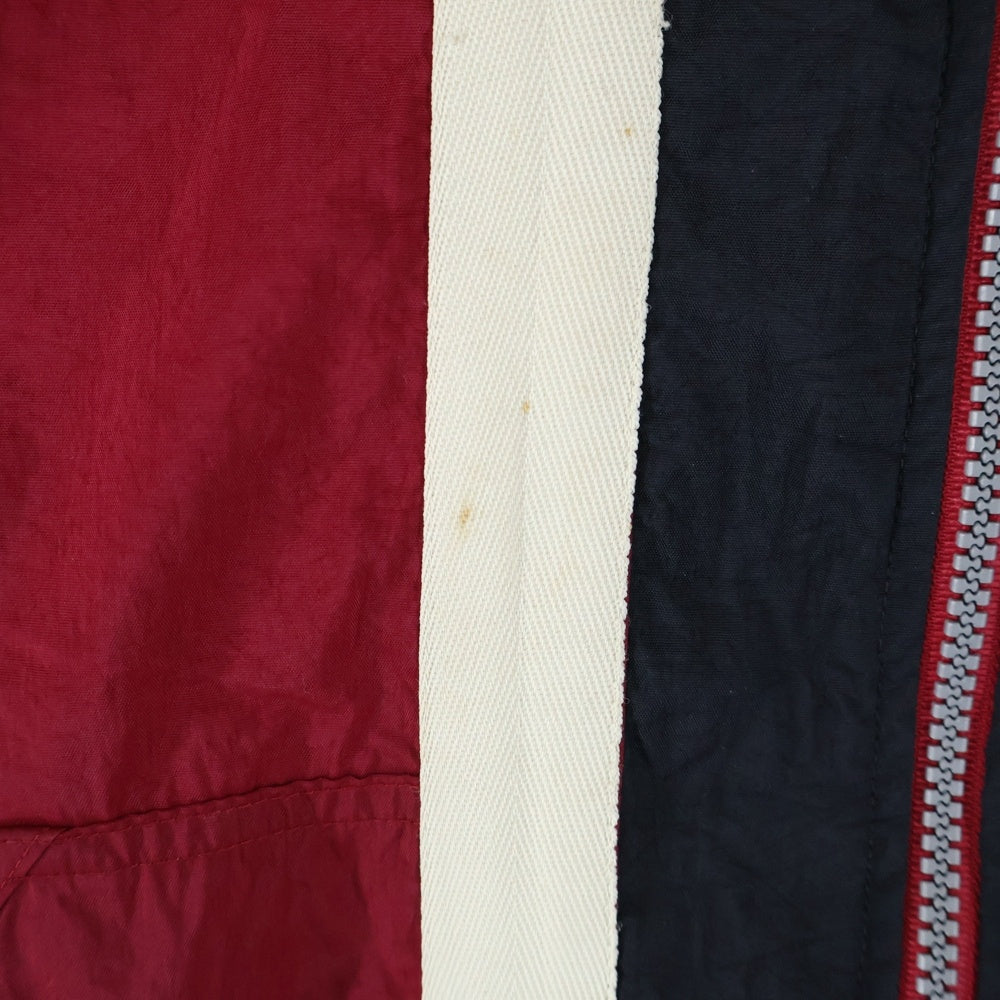 NIKE(ナイキ) 90S VINTAGE ラインデザイン ナイロン ジップアップ トラックジャケット レッド