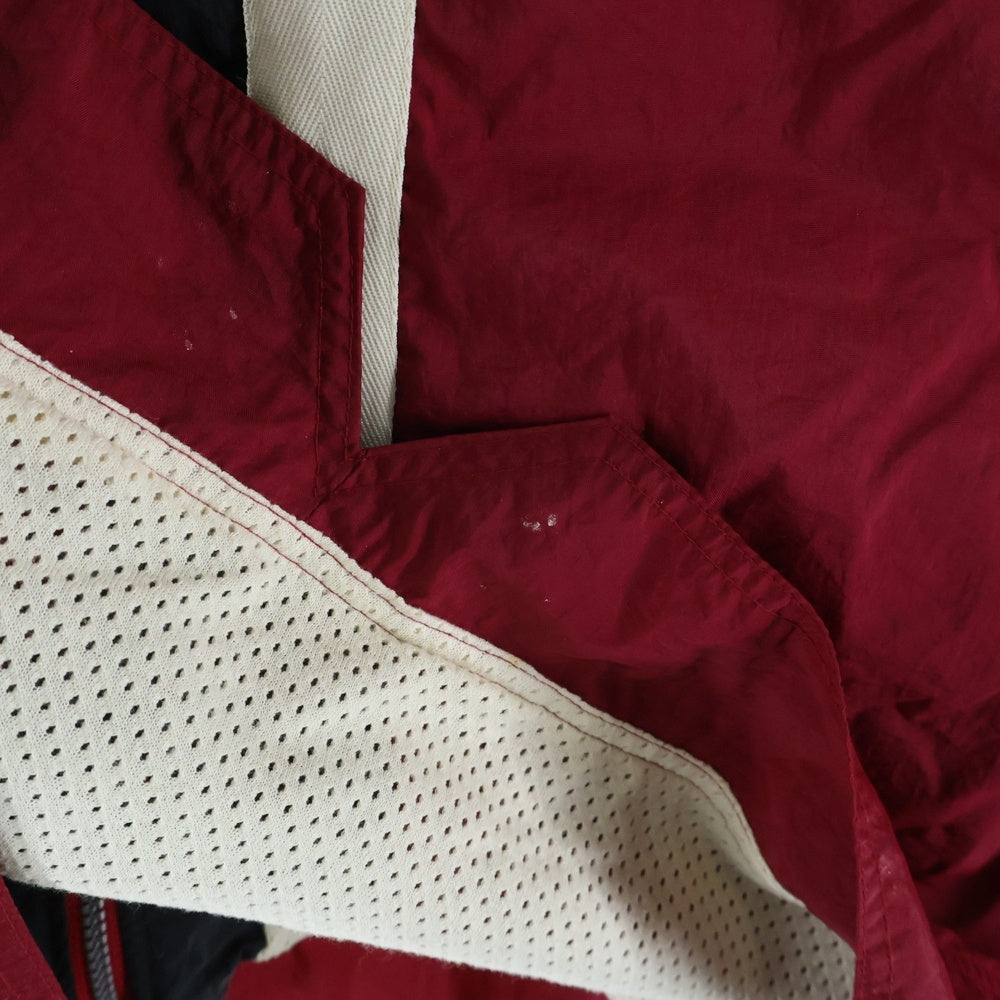 NIKE(ナイキ) 90S VINTAGE ラインデザイン ナイロン ジップアップ トラックジャケット レッド