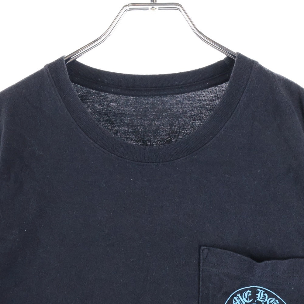 CHROME HEARTS(クロムハーツ) 3 BULU CROSS TEE トリプルブルークロス 両面プリント クルーネック カットソー 半袖Tシャツ ブラック