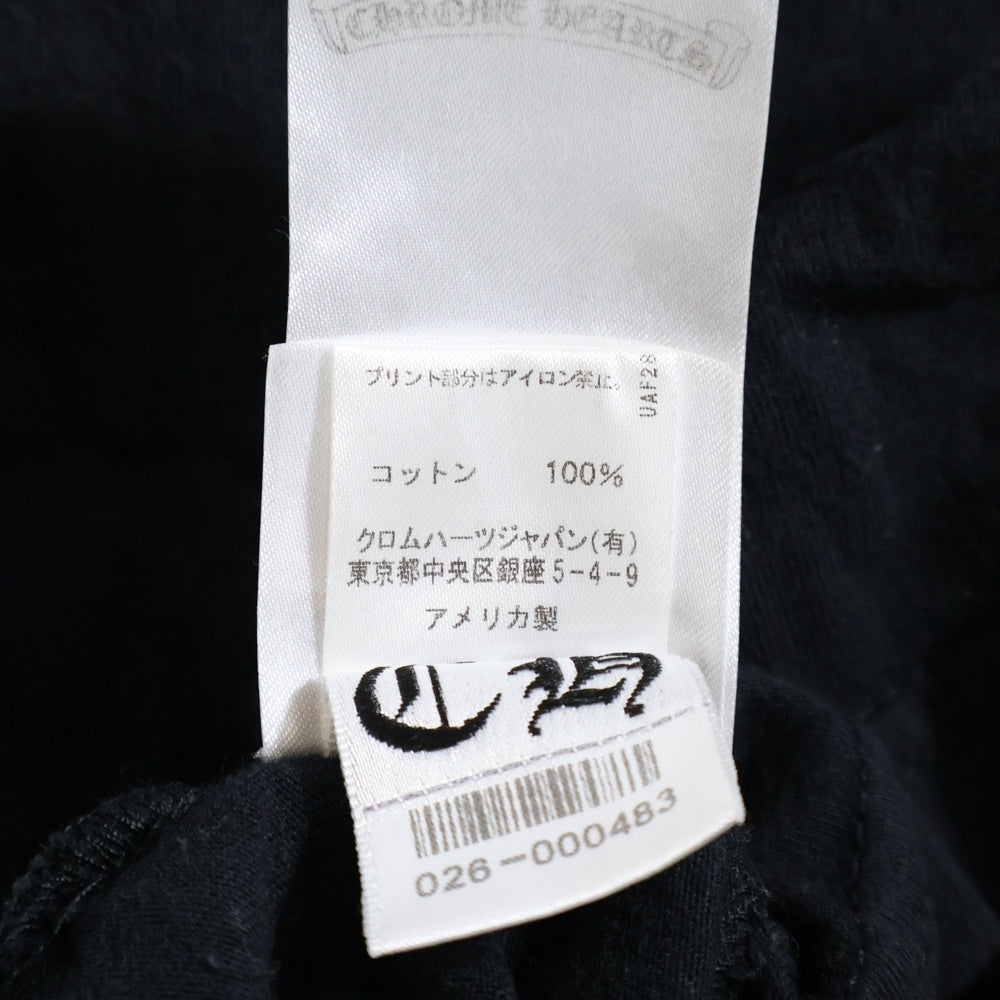 CHROME HEARTS(クロムハーツ) 3 BULU CROSS TEE トリプルブルークロス 両面プリント クルーネック カットソー 半袖Tシャツ ブラック