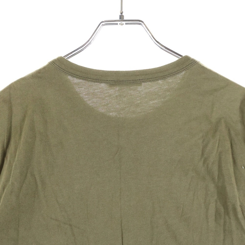 MONCLER(モンクレール) MAGLIA T-SHIRT マリア 胸ロゴデザイン クルーネック カットソー 半袖Tシャツ グリーン G20918C000043 8390T