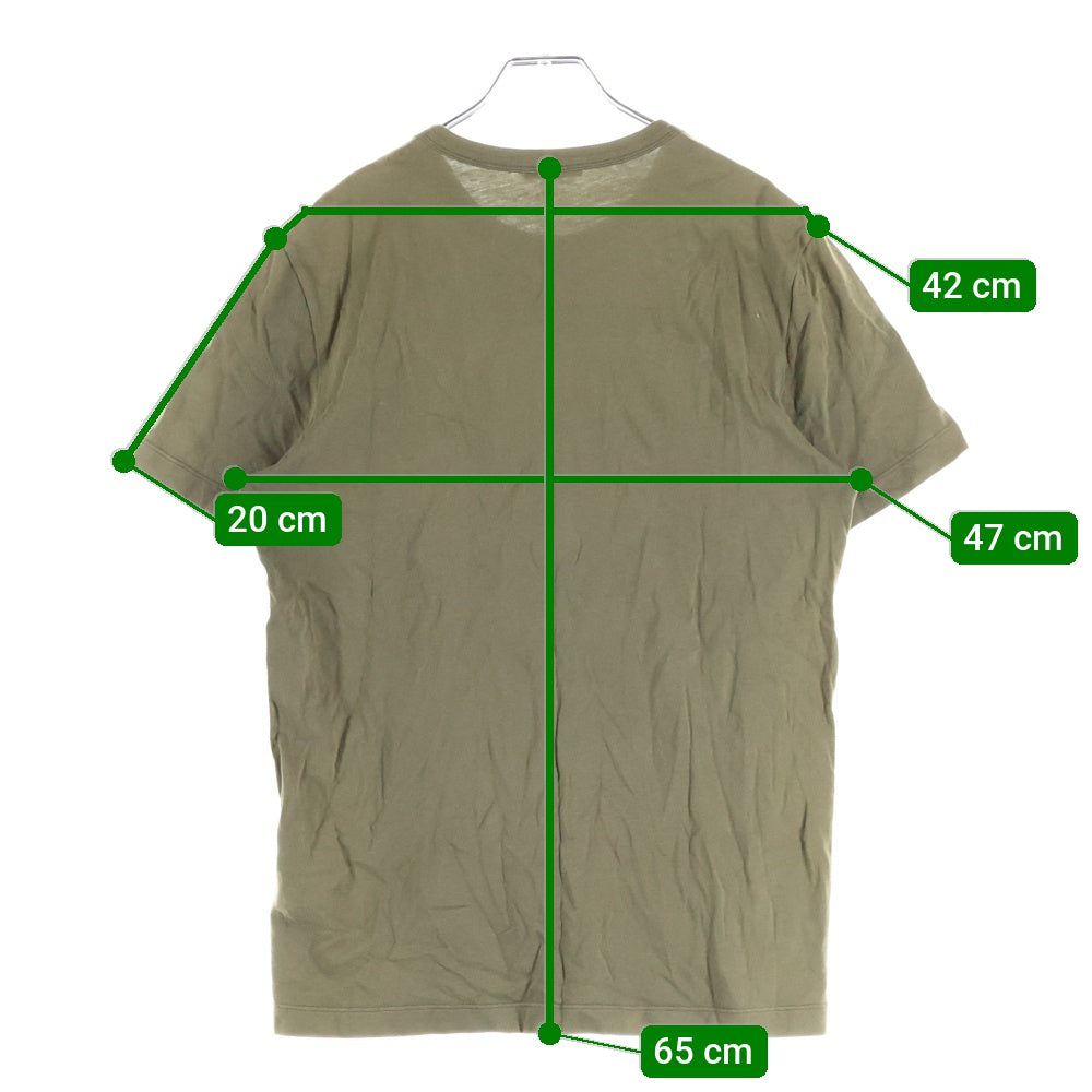 MONCLER(モンクレール) MAGLIA T-SHIRT マリア 胸ロゴデザイン クルーネック カットソー 半袖Tシャツ グリーン G20918C000043 8390T