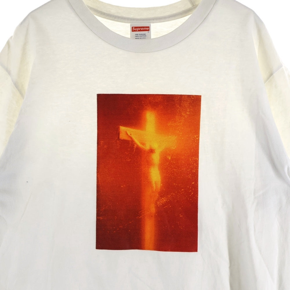 SUPREME(シュプリーム) 17AW Piss Christ Tee ピスキリスト フロントプリント 半袖Tシャツ カットソー ホワイト