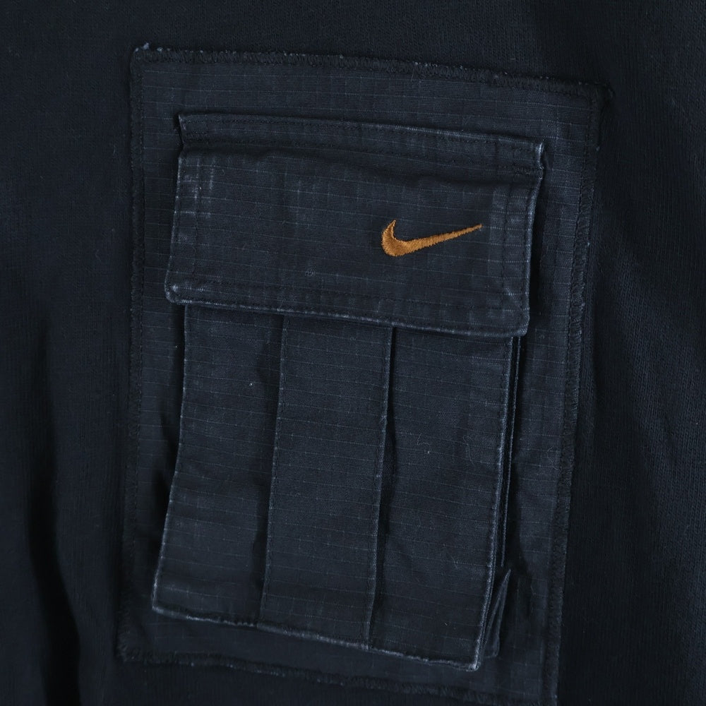 NIKE(ナイキ) 20SS ×TRAVIS SCOTT CACTUS JACK NRG AG TEE トラヴィススコット カクタスジャック ロゴエンブロイダリー 半袖 ポケットTシャツ ブラック CU0460-010