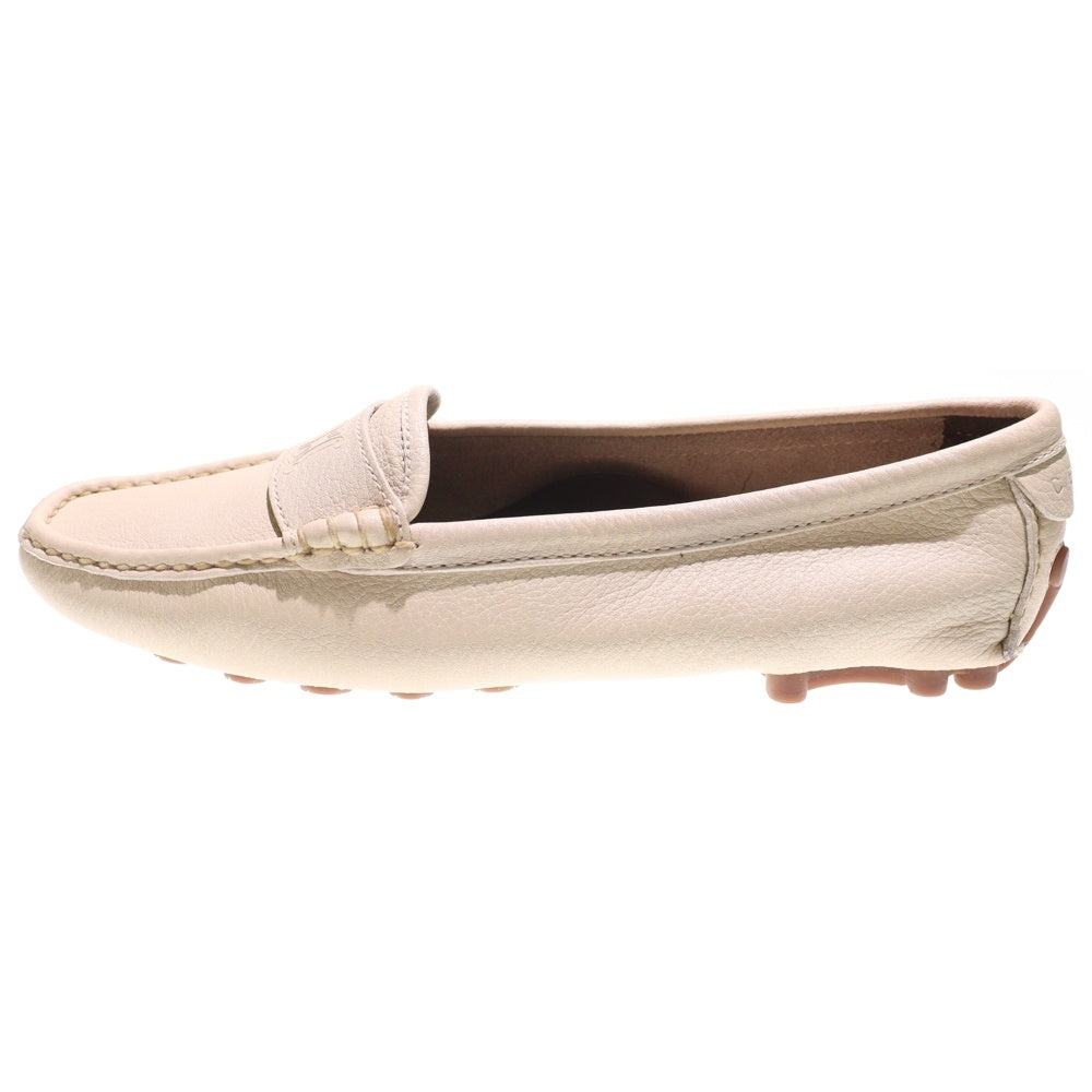 CELINE(セリーヌ) トリオンフ ドライビングシューズ レザー ペニーローファー レディース アイボリー