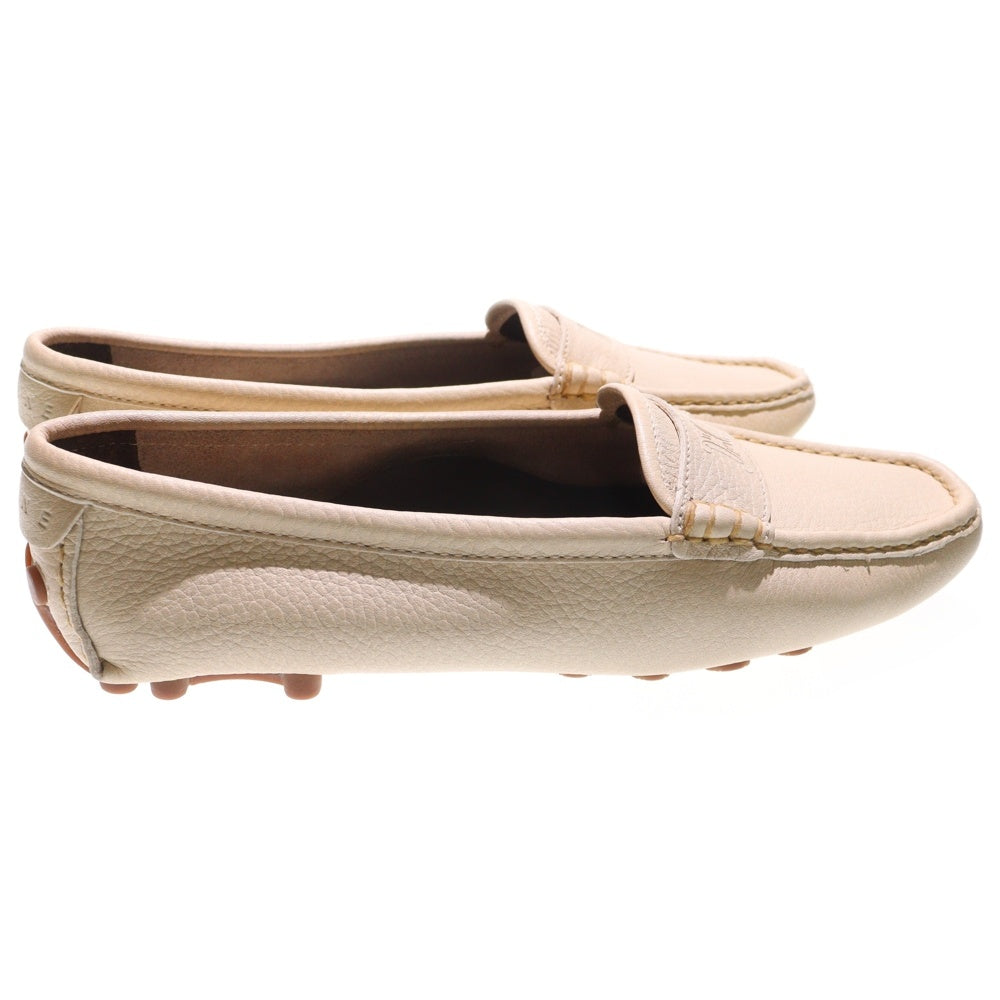 CELINE(セリーヌ) トリオンフ ドライビングシューズ レザー ペニーローファー レディース アイボリー