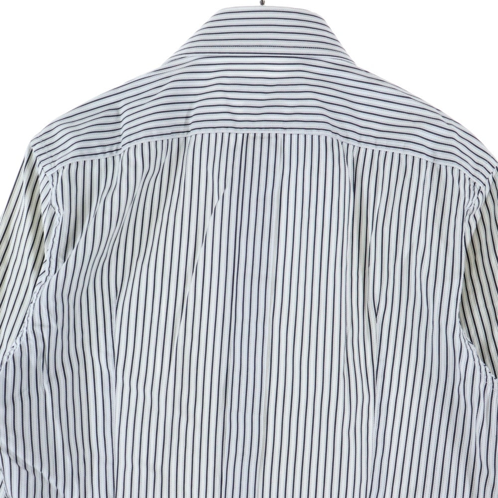 DOLCE & GABBANA(ドルチェアンドガッバーナ) 8B レギュラーカラー ストライプ柄 長袖シャツ ブラック/ホワイト