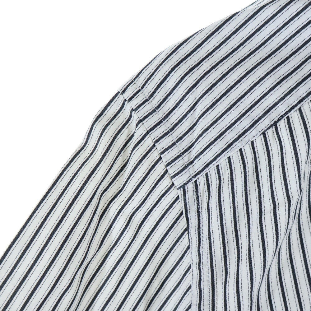 DOLCE & GABBANA(ドルチェアンドガッバーナ) 8B レギュラーカラー ストライプ柄 長袖シャツ ブラック/ホワイト