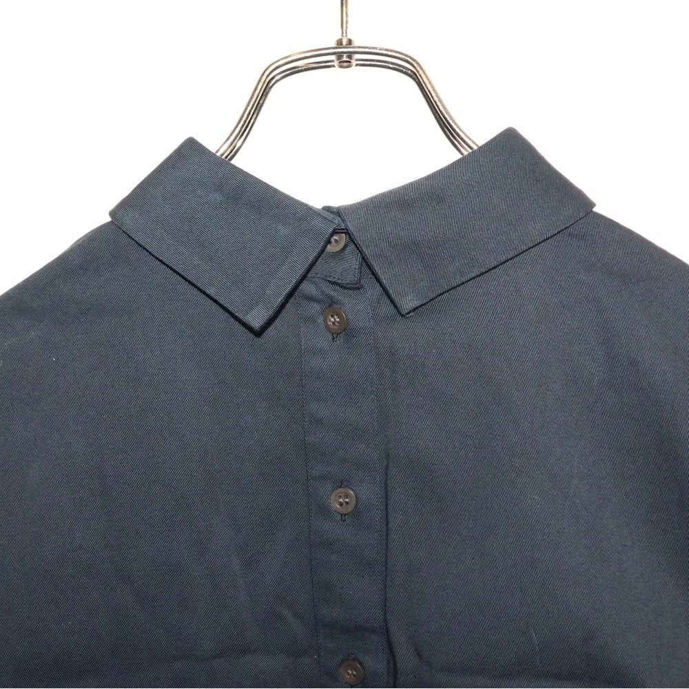 DRIES VAN NOTEN(ドリスヴァンノッテン) 25SS BEADED APPLIQUE SHIRT NAVY ビーデッド アプリケ シュート バックエンブロイダリーデザイン 4B 長袖シャツ ネイビー 251-020754-1473-509