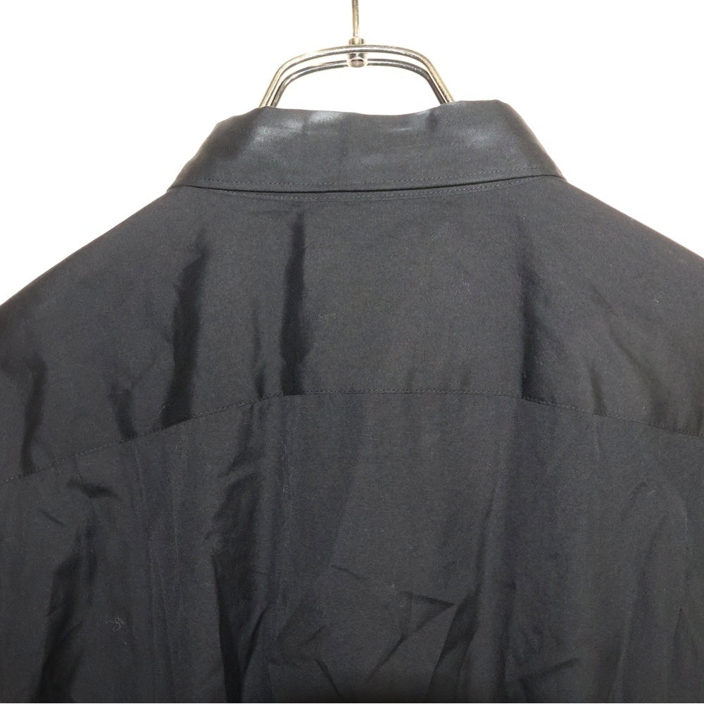 COMME des GARCONS HOMME PLUS(コムデギャルソンオムプリュス) AD2017 キルティング切り替え 7B レギュラーカラー 長袖シャツ ブラック PB-B019