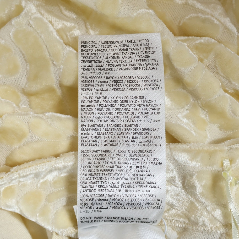 JIL SANDER(ジルサンダー) 23AW フローラル柄 ベロア サイドジップ イージーパンツ レディース ベージュ J03KA0170 J20107